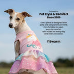 Fitwarm Rainbow Unicorn Dog Tutu Dress, Summer Clothes for Small Dogs Girl, Pet Birthday Outfit, Pink, XS - Image 5