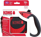 Alcott Kong Ultimate Retractable Dog Leash, Extra Large, Red, 16' Long