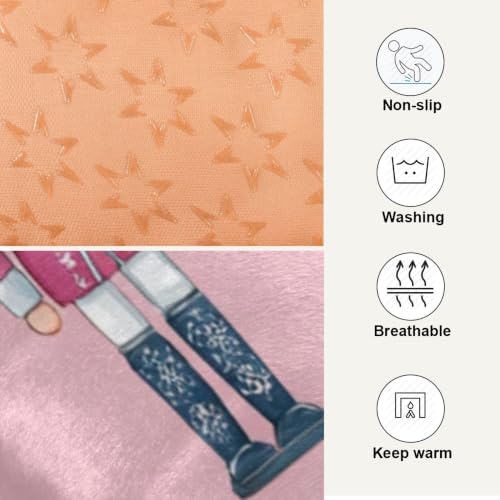 Christmas Nutcrackers Pinks Dog Bed Mat 18"x24" - Image 4