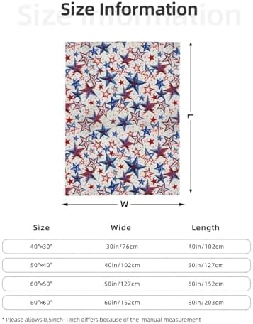 American Patriotic Fuzzy Throw Blanket for Women Men Girls Boys Soft Cozy Fleece Blankets for Bedroom Living Rooms Sofa Couch 50"x40" - Image 4