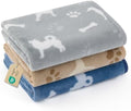 Bedsure Dog Blanket for Small Dogs Puppy, Flannel Fleece, 3-Pack 30x20 by BEDSURE