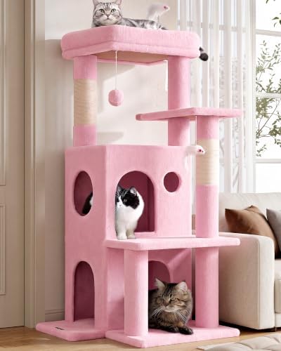 Globlazer Cat Tree Tower for Indoor Cats Large Adult, FC50, Pink by Globlazer