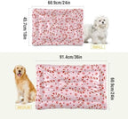 Dog Bed Mat Candy Cane Christmas Pink Washable Anti Slip Bottom Comfy Kennel Pad Cat Crate Mat Dog Pet Pad 18 x 24 Inches - Image 2