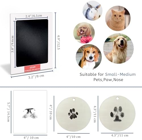 Inkless Pet Paw Print Kit,Dog Nose Print Kit,Ink Paw Print Ornament for Dogs Cats,Clean Touch Ink Pad,Mess Free,Pawprints Memorial Keepsakes,Pets Paw Print Impression Kit-4 Pack - Image 6