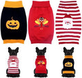 3 Pack Halloween Thanksgiving Christmas Dog Cat Knit Sweater Set - Dog Clothes with Santa Pattern Pumpkin Turkey Pets Costumes-Dog Fall Sweaters for Holiday(s) by Unknown