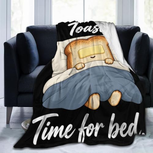 Sleepy Toast Blanket Throw Gift for Girls Women 50"X40" by Unknown