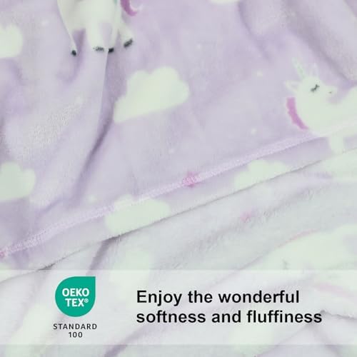 Toddler Unicorn Blanket for Girls - 30x40 Inches - Image 7