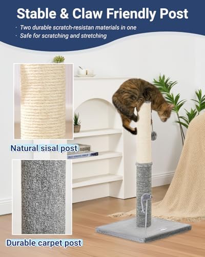 Happi N Pets Tall Cat Scratching Post, Large Cat Scratchers for Indoor Cats - Image 2