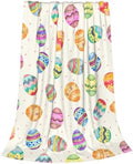 Easter Eggs Blanket, Super Soft Anti-Pilling Throw Blankets,Cute Easter Gift for Girl, Happy Easter Eggs Decor Indoor, Lightweight Flannel Blanket for Sofa Couch Bed 40x50 Inches by Qilerongrong