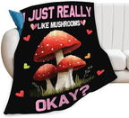Red Mushroom Blanket for Girls Women Boys Men Adults Kids Soft Cozy Fleece Mushrooms Lovers Throw Blankets Gifts Warm Flannel Plush Lightweight Decor for Couch Bed Sofa 60"X50" - Image 2