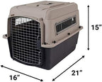 Petmate Ultra Vari Dog Kennel for Small Dogs (Durable, Heavy Duty Dog Travel Crate, Made with Recycled Materials, 21 in. Long) up to 15 lbs, Made in USA