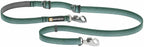 Ruffwear, Switchbak Hands‑Free Dog Leash, Adjustable 2.5–7 ft, Double‑Ended Lead with Lockable Crux Clips and Sliding V‑Rings, Waist‑Worn, Over‑Shoulder or Handheld, River Rock Green