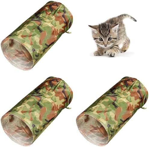 iCAGY Cat Tunnel for Indoor Small Cats Kittens Rabbits, Foldable Tube Toys by iCAGY