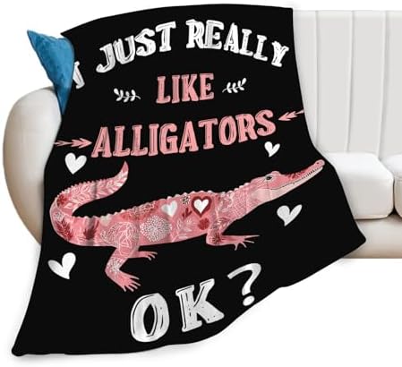 Crocodile Blanket for Girls Women Boys Men Adults Kids Soft Cozy Fleece Reptiles Alligator Throw Blankets Gifts Warm Flannel Plush Lightweight Decor for Couch Bed Sofa 80"X60" - Image 2