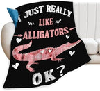 Crocodile Blanket for Girls Women Boys Men Adults Kids Soft Cozy Fleece Reptiles Alligator Throw Blankets Gifts Warm Flannel Plush Lightweight Decor for Couch Bed Sofa 60"X50" - Image 2