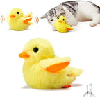 Potaroma Cat Toys Rechargeable Flapping Duck with SilverVine Catnip, Lifelike Quack Chirping, Touch Activated Kitten Kicker Plush Interactive Exercise Toys for All Breeds by Potaroma