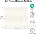 Ultra Soft Cat Throw Blanket for Kids - 50x60 Inches - Image 3