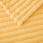 Light Yellow Fleece Throw Blanket 60”×80” for Couch Sofa Livingroom - Image 5