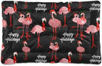 Dog Bed Mat Tropical Flamingo Christmas Washable Anti Slip Bottom Dog Fulffy Comfy Kennel Pad Cat Crate Mat Dog Pet Pad, 24 x 36 Inches by Mazeann