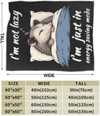 Sleepy Opossum Blanket Throw Gift for Girls Women 60"X50" - Image 7