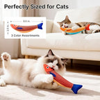 Potaroma Cat Toys Saury Fish, 3 Pack, Catnip Crinkle Sound, Soft and Durable, Interactive Kitten Kicker for Indoor Kitty Exercise 9.4 Inches for All Breeds - Image 5