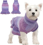 QBLEEV Dog Sweaters for Medium Dogs - Warm Winter & Fall Doggie Sweaters with Knitwear Cable Design for Puppy to Dog, Christmas & Everyday Use by QBLEEV