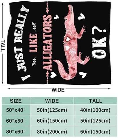 Crocodile Blanket for Girls Women Boys Men Adults Kids Soft Cozy Fleece Reptiles Alligator Throw Blankets Gifts Warm Flannel Plush Lightweight Decor for Couch Bed Sofa 80"X60" - Image 7
