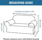 H.VERSAILTEX Stretch Couch Cover Loveseat Covers for 2 Cushion Couch Slipcover|Sofa Cover for Loveseat 1 Piece with Elastic Bottom, Checked Jacquard Fabric(58'-70' Wide, Rust)