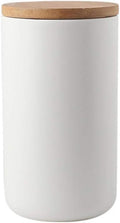 MilkyWay Food Storage Jar Ceramic Canisters With Airtight Seal Lid L 34oz | Durable Ceramic Material, Airtight Bamboo Lid, Modern Damp-Proof Design, Ideal For Coffee And Tea(White(L: 34oz/1000ml))