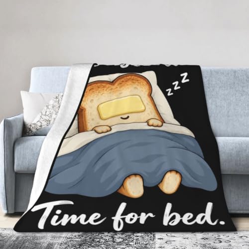 Sleepy Toast Blanket Throw Gift for Girls Women 60"X50" - Image 4