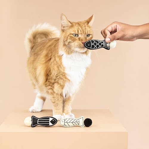 Fringe Studio, Off THE Scales Durable Cotton Canvas Cat Toy, 3PCS Set, PetShop Collection (904028) - Image 5