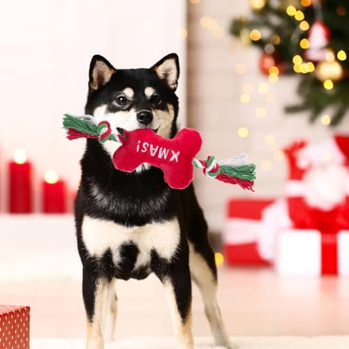 PUPTECK Christmas Dog Squeaky Chew Toys 3 Pack - Image 7