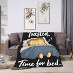 Sleepy Toast Blanket Throw Gift for Girls Women 60"X50" - Image 3