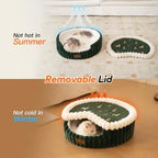 CHEERPALS Cloud Cat Cave Bed for Indoor Cats Hooded Bed Removable Christmas - Image 3