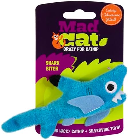 Mad Cat Shark Biter Ocean Themed Catnip and Silvervine Cat Toy, Pack of 1 by Unknown