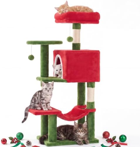 44 Inch Small Cat Tree Tower for Indoor Cats and Kittens by Aidoly