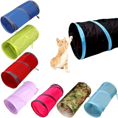 iCAGY Cat Tunnel for Indoor Small Cats Kittens Rabbits, Foldable Tube Toys - Image 6