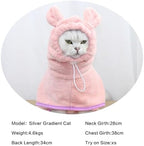 Pet Bathrobe for Dog Cat Absorbently Quick Drying Coat Cute Dogs Bath Towel Hooded Robe Adjustable Collar & Belly Strap for Pool Beach (Pink, Small) - Image 6