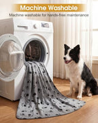 Comsmart Dog Blankets, 6 Pack Fleece Pet Blankets, 39x35 inches, Grey - Image 3