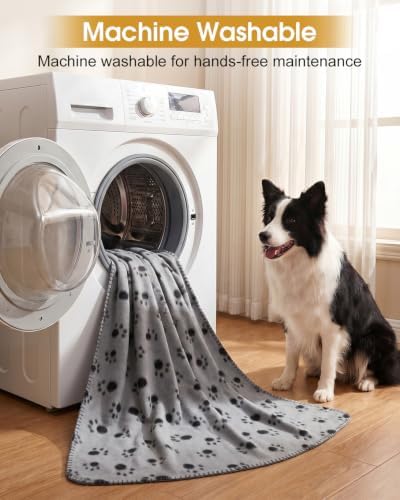 Comsmart Dog Blankets, 6 Pack Fleece Pet Blankets, 39x35 inches, Grey - Image 3