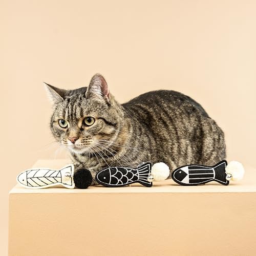 Fringe Studio, Off THE Scales Durable Cotton Canvas Cat Toy, 3PCS Set, PetShop Collection (904028) - Image 3