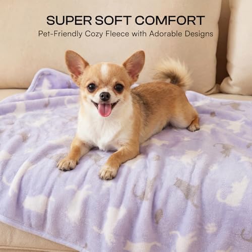 Luciphia Dog Blanket 3 Pack, Soft Cozy Fleece Throw for Puppy Cat,30"x20" - Image 3