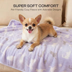 Luciphia Dog Blanket 3 Pack, Soft Cozy Fleece Throw for Puppy Cat,30"x20" - Image 3