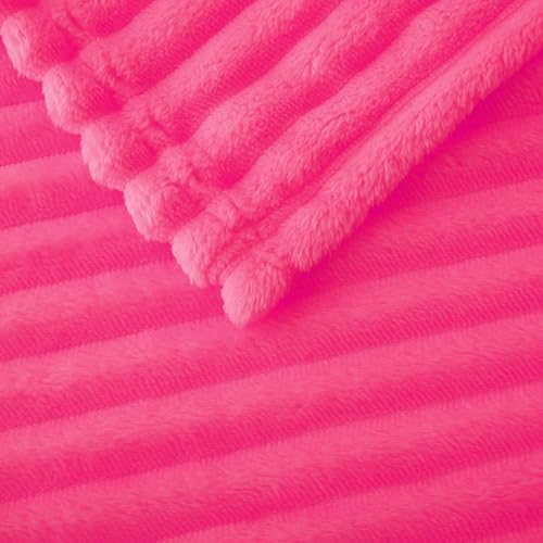 Hot Pink Fleece Throw Blanket 60”×80” for Couch Sofa Livingroom - Image 5