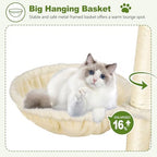Small Cat Tree Tower for Indoor Cats, 40 in Medium Cat Bed Scratching Posts - Image 6