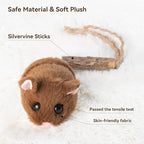 Migipaws Interactive MigiMouse Cat Toy for Chewing Cat, 360° Rolling & Spin with Wiggling Tail for Indoor Cats Smart Motion Sensor, Realistic Squeak, Rechargeable Plush Kitten Toy (Brown) - Image 5