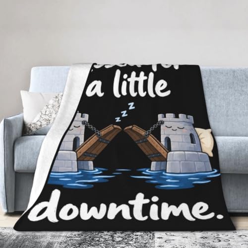 Sleepy Drawbridge Blanket Throw Gift for Girls Women 50"X40" - Image 3