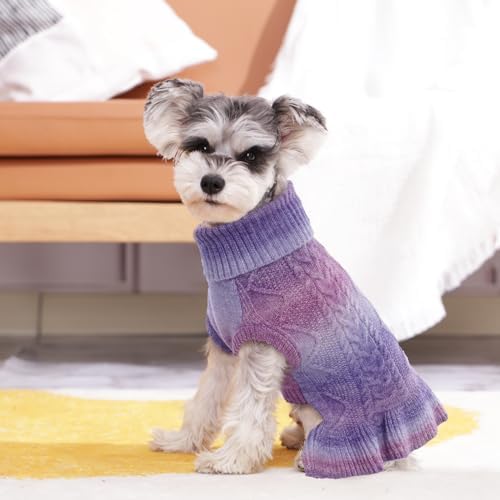 QBLEEV Dog Sweaters for Medium Dogs - Warm Winter & Fall Doggie Sweaters with Knitwear Cable Design for Puppy to Dog, Christmas & Everyday Use - Image 5