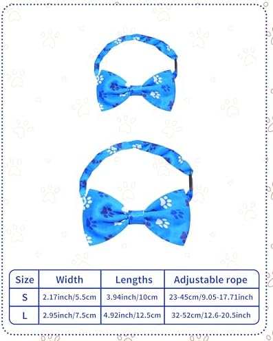PET SHOW 30 Pack Paw Print Dog Bowties Bulk for Large Dogs - Image 2