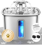 Veken Innovation Award Winner Stainless Steel Cat Water Fountain, 108oz, C2 by Veken